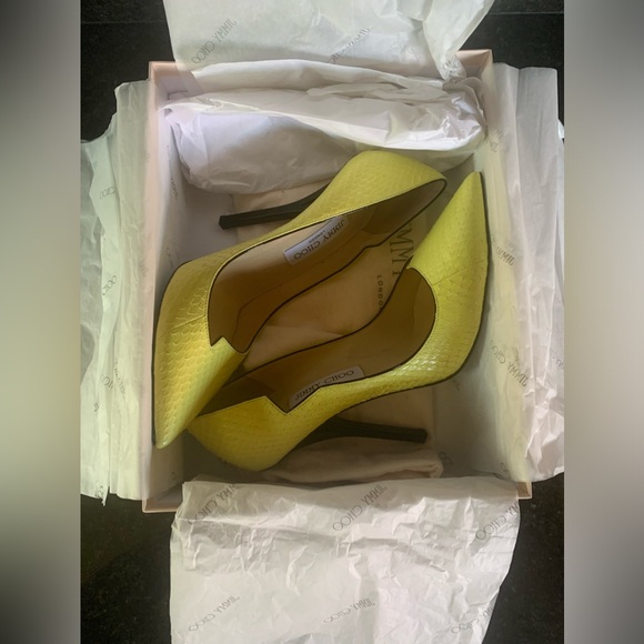 JIMMY CHOO Elaphe Snake Skin Pointy Toe Pump ~ Size EU 40/US 9.5